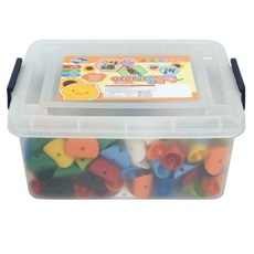 OZ TOY Ari拼圖塊收納箱 防滑 200入, 1個, 隨機出貨