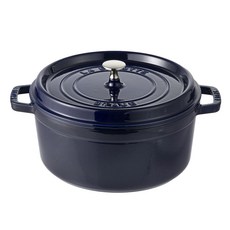 스타우브 인덕션 원형 꼬꼬떼 냄비, 26cm, 다크블루, 1개