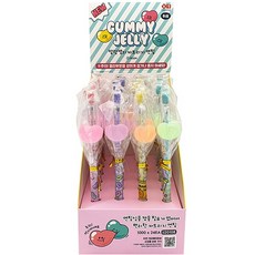 軟Q果凍卡式鉛筆 B 4款 x 6入 組, 混合顏色, 1套