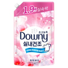 Downy 室內晾乾 超濃縮 纖維柔軟精 花漾綻放香氛 補充包, 1.35L, 1個