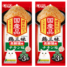 INABA CIAO 高齡貓 豪華雞三昧餐包 IC-537, 180g, 2袋, 雞肉