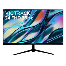 빅트랙 60.45cm FHD 리얼 75Hz 프리싱크 평면 게이밍 모니터 블랙, 24FM7501(일반)