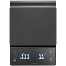 홈플래닛 드립 커피 타이머 저울 [0.1단위], 블랙, DS06CF-BK, 1kg