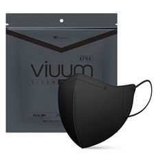 viuum 디럭스 컬러마스크 대형 KF94, 25개입, 1개, 블랙