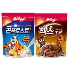 Kellogg's 家樂氏 玉米麥片+巧克力格格脆麥片組合, 1組, 2.52kg