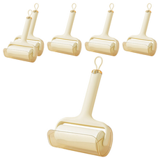 葉子小舖 輕奢風斜撕式滾輪黏毛器 奶油黃, 6支