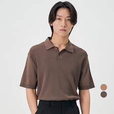 Kinloch 男士 R N 短袖 2鈕扣 翻領針織衫