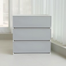 샤바스 컬러스토리 서랍장, 그레이, 3단