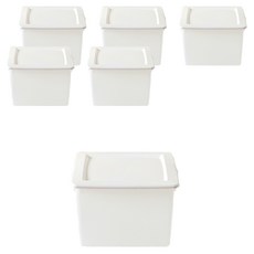 Brida 方塊收納箱, 奶油白, 35L, 6個