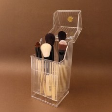 하늬통상 브러쉬 보관 사각 케이스 아크릴 9칸, 3개, 화이트
