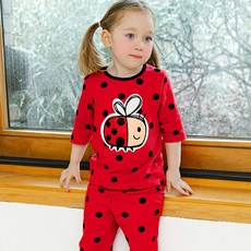 Maykids 蜜蜂印花7分袖T恤+7分褲套裝