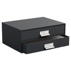 BIGSO BIRGER 文件整理盒, 深灰色, 2層