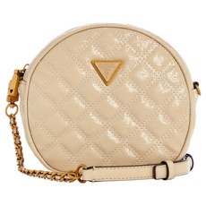GUESS 女性Julie絎縫圓形迷你包 HO3A3A2, 米色