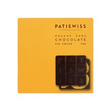 PATISWISS 帕蒂西 橙片黑巧克力片 55%可可含量 70g 土耳其巧克力 醇濃滑順, 1片