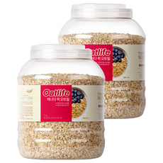 Oat Life 即食燕麥片, 2kg, 2個