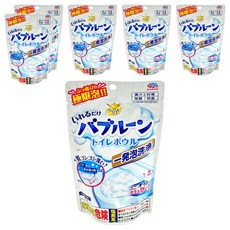 EARTH 地球製藥 抑菌發泡馬桶清潔粉, 日本熱銷,一袋一次無需測量,鹽素系配方, 180g, 6包