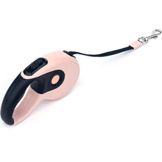 Petco 寵物狗基本款自動牽繩, 粉紅色