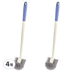 Block Mart 浴室無死角強力馬桶刷, 藍色, 4個