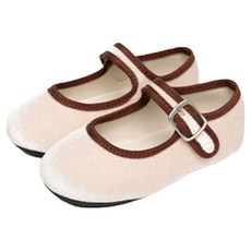 라스텔라 여아용 벨벳 메리제인 플랫 공주구두