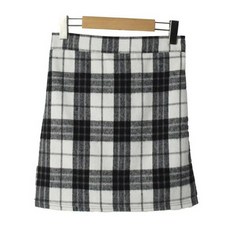 시크블랙 기미스 뒷밴딩 기모 체크 미니 스커트 cpsk5900k39