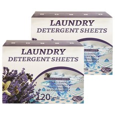 REQIR 酵素濃縮洗衣泡泡紙 薰衣草香 無磷環保中性洗衣精 PH6.8, 120片, 2盒