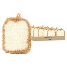 Namu Story 吐司造型壓克力纖維菜瓜布, 10入, 1組