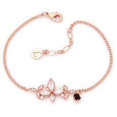 라울스톤 여성용 탄생석 컬러 큐빅 블룸 체인 팔찌 JR4