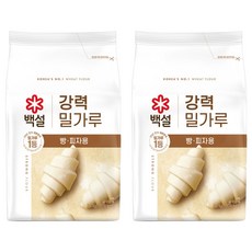 백설 강력 밀가루, 2.5kg, 2개