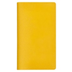 conifer 綠的事務 2025年48K柏金皮紋橫式週誌 100P FSC無酸紙 台灣製, 陽光黃, 1個