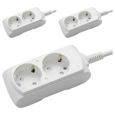 거성산업 접지형 10A 멀티탭 4호 2구 + 안전커버 랜덤발송, 3세트