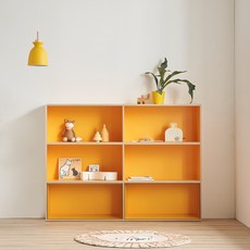 리바트 꼼므 자녀가구 1600 책장 방문설치, 옐로우, 3단