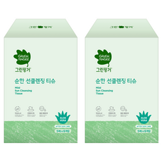 그린핑거 순한 선클렌징 티슈, 30매입, 2개