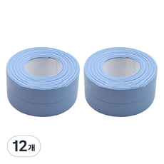 요롬코롬 틈새차단 방수테이프 2.2cm x 3.2M 블루, 12개