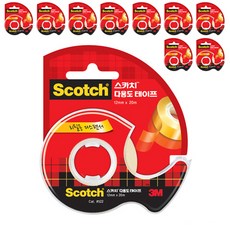 3M Scotch 多用途膠帶台 522 12mm x 20m, 單一顏色, 10個