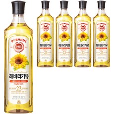 Haepyo 葵花油, 900ml, 5瓶