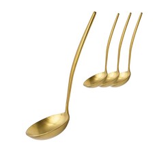 TABLE Art. Avella Cheondung 迷你湯勺, 霧面金色, 4個