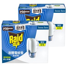 Raid 雷達 薄型液體電蚊香器 無臭無味 + 補充瓶41ml, 41ml, 2盒