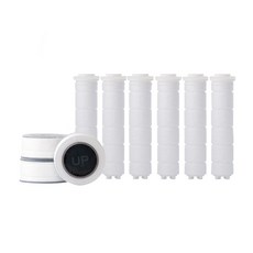 ATOJET 潔淨廚房手持式身體補充濾芯6入 + 蓮蓬頭濾芯3入組, 1個, 白色