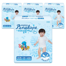 페넬로페 뉴 미라클 올데이 팬티 기저귀 아동용, 7단계, 80매