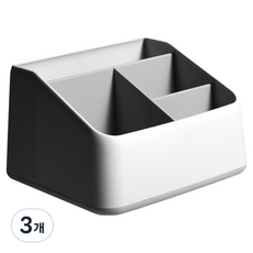 맙소샵 심플 데스크탑 미니 수납 정리 꽂이 17.2 x 15 x 10.5 cm BRP2180, 그레이, 3개