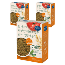 원더푸드 전연령용 강아지 한 끼 영양 대용식 사료 4p, 연어, 320g, 3개
