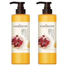HAIR RECIPE 髮的食譜 水潤亮澤潤髮乳 蜂蜜石榴, 530g, 2瓶