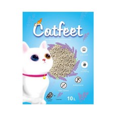 Catfeet 低粉塵抗菌凝結貓砂, 薰衣草, 7kg, 1袋