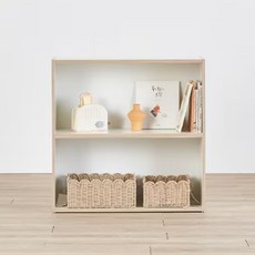 리바트 아동용 꼼므 자녀가구 800 책장 방문설치, 웜화이트, 2단