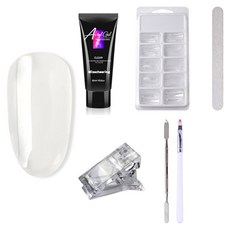 SwissNox 自助美甲人造指甲延長材料 基礎延長膠4種 + 隨機配件組合 透明, 1套