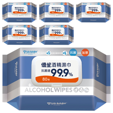US BABY 優生 酒精濕巾, 1入, 6包