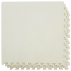 Total Mat Simply Large 雙面嬰兒遊戲墊 62 x 62 x 2 厘米, 01 象牙白, 4個