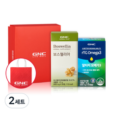 GNC 보스웰리아 900mg x 30p + 알티지 오메가3 600mg x 60p + 쇼핑백 세트, 2세트