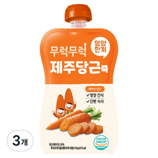 이유케어스 무럭무럭 키즈죽, 제주당근, 3개, 100g