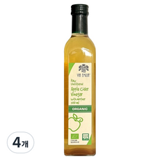 에밀리아 유기농 애플사이다비니거, 500ml, 4개